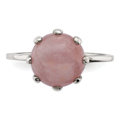 Rose Gold-Plated Sterling Silver Pink Chalcedony Ring – view 5
