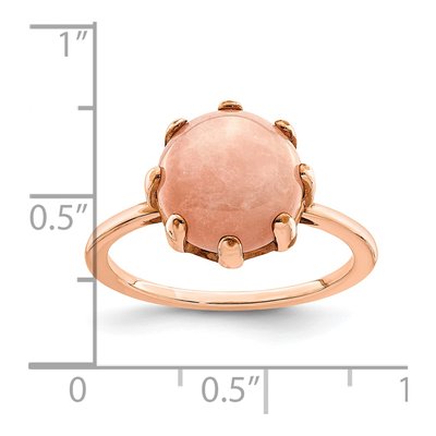 Rose Gold-Plated Sterling Silver Pink Chalcedony Ring – view 6