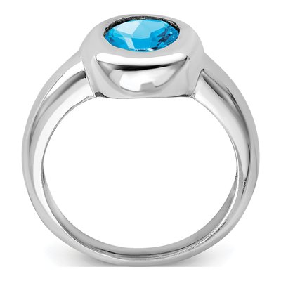 Sterling Silver Swiss Blue Topaz Ring – view 3
