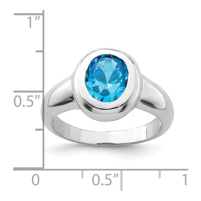 Sterling Silver Swiss Blue Topaz Ring – view 4