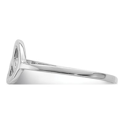 Sterling Silver Peace Sign Toe Ring – view 4
