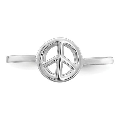 Sterling Silver Peace Sign Toe Ring – view 6