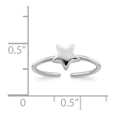 Sterling Silver Star Toe Ring – view 5
