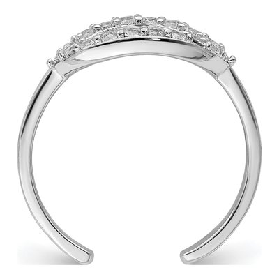 Sterling Silver CZ Eye Toe Ring – view 3