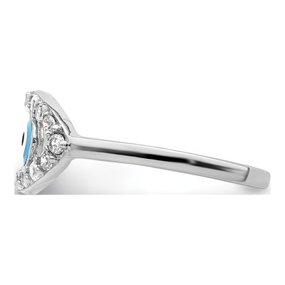 Sterling Silver CZ Eye Toe Ring – view 4