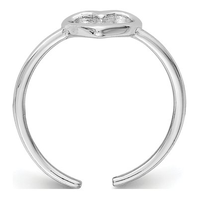 Sterling Silver Heart Toe Ring – view 3