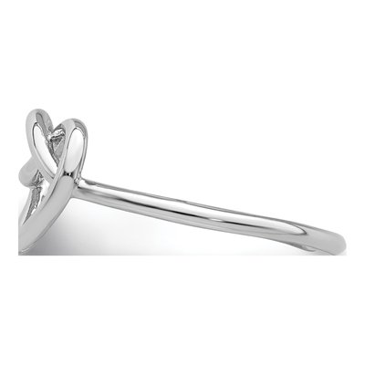 Sterling Silver Heart Knot Toe Ring – view 4
