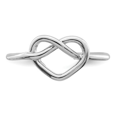 Sterling Silver Heart Knot Toe Ring – view 6