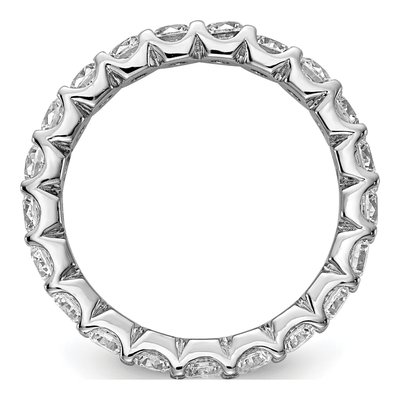 Sterling Silver CZ Eternity Band – view 3