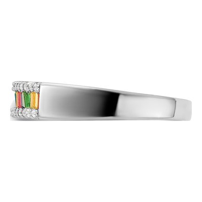 Sterling Silver CZ Baguette Ring – view 4