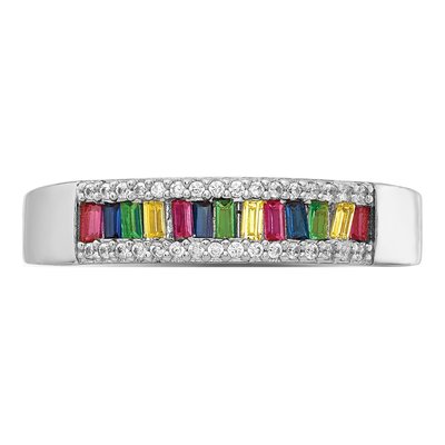 Sterling Silver CZ Baguette Ring – view 5