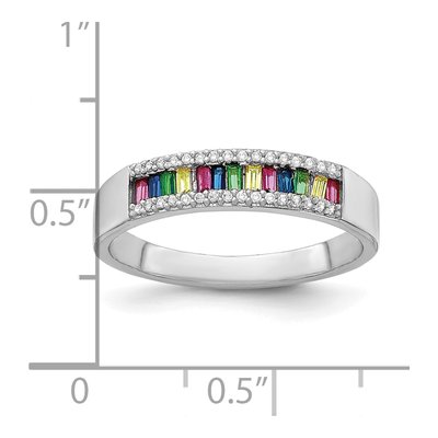 Sterling Silver CZ Baguette Ring – view 6