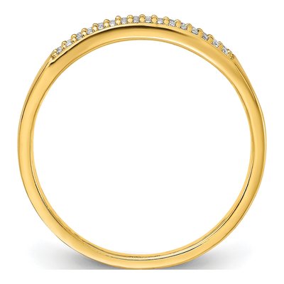 Gold-Plated Sterling Silver CZ Baguette Ring – view 3