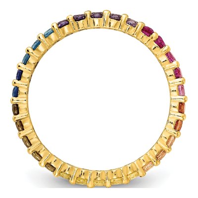 Gold-Plated Sterling Silver CZ Eternity Band – view 3