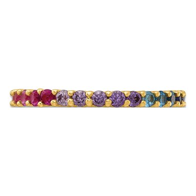 Gold-Plated Sterling Silver CZ Eternity Band – view 5