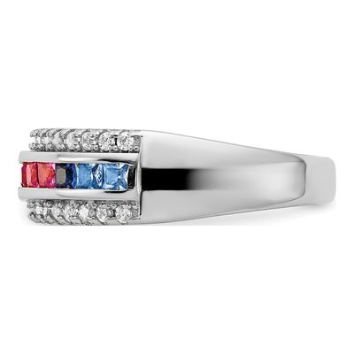Sterling Silver CZ Multi-Color Ring – view 4