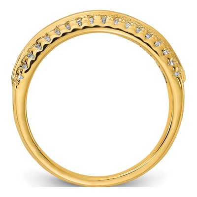 Gold-Plated Sterling Silver CZ Multi-Color Channel Ring – view 3