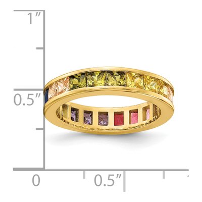 Gold-Plated Sterling Silver CZ Eternity Band – view 6
