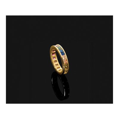 Gold-Plated Sterling Silver CZ Eternity Band – view 8