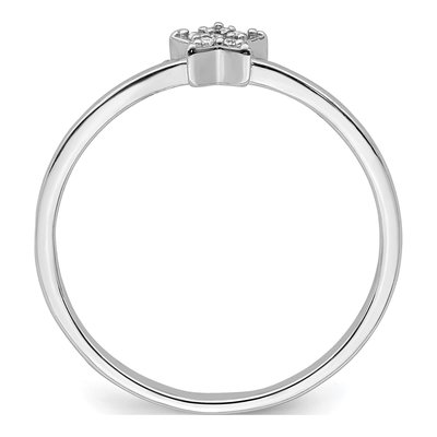 Sterling Silver CZ Star Ring – view 3