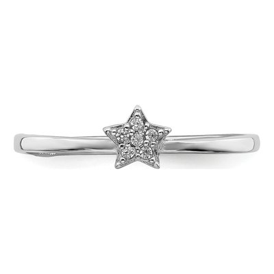 Sterling Silver CZ Star Ring – view 5