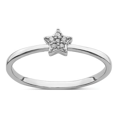 Sterling Silver CZ Star Ring