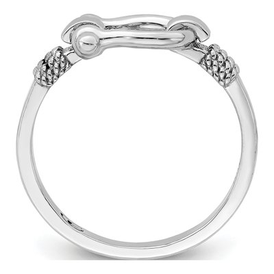 Sterling Silver Shackle Rope Ring – view 3
