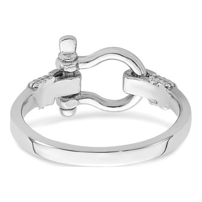 Sterling Silver Shackle Rope Ring – view 6