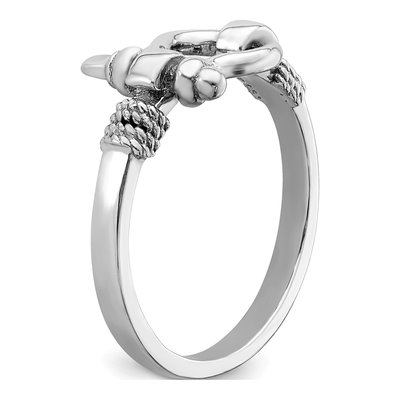 Sterling Silver Shackle Rope Ring – view 7