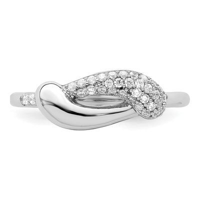 Sterling Silver CZ Fancy Ring – view 5