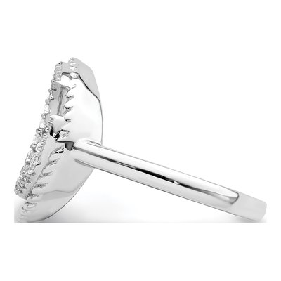 Sterling Silver CZ Circle Ring – view 4