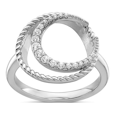 Sterling Silver CZ Circle Ring