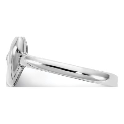 Rose Gold-Plated Sterling Silver Diamond Heart Ring – view 5