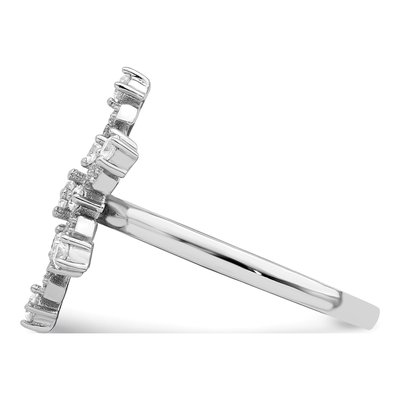 Sterling Silver CZ Snowflake Ring – view 5