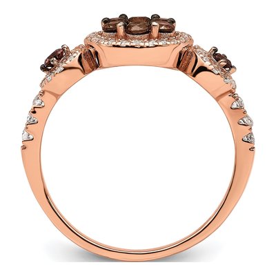 Rose Gold-Plated Sterling Silver CZ Fancy Ring – view 3