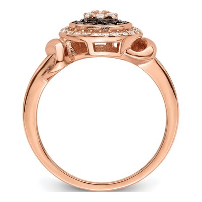 Rose Gold-Plated Sterling Silver CZ Fancy Ring – view 3