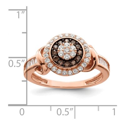 Rose Gold-Plated Sterling Silver CZ Fancy Ring – view 4