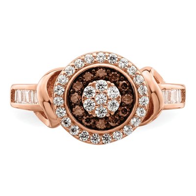 Rose Gold-Plated Sterling Silver CZ Fancy Ring – view 6