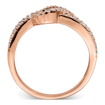 Rose Gold-Plated Sterling Silver CZ Fancy Ring – view 3
