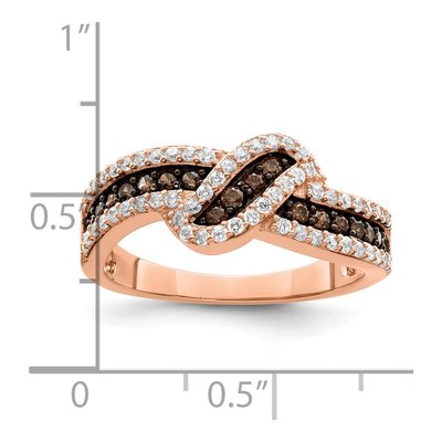 Rose Gold-Plated Sterling Silver CZ Fancy Ring – view 4