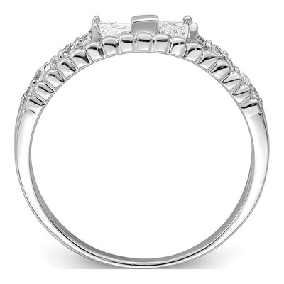 Sterling Silver CZ Bow Ring – view 3