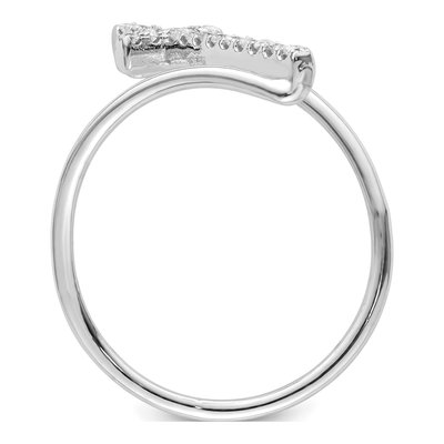 Sterling Silver CZ Cross Ring – view 3