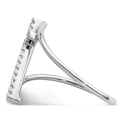 Sterling Silver CZ Cross Ring – view 5