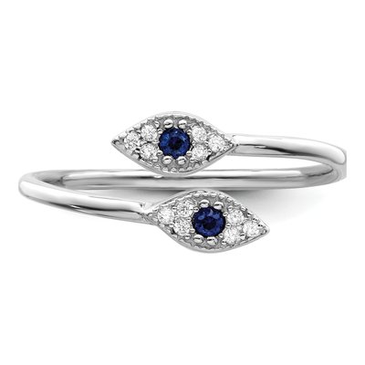 Sterling Silver CZ Evil Eye Ring – view 6