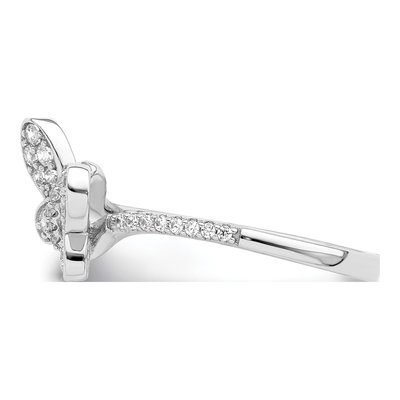 Sterling Silver CZ Butterfly Ring – view 5