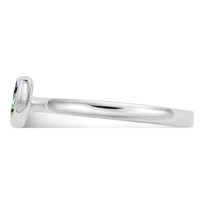 Sterling Silver Abalone Leaf Ring – view 5