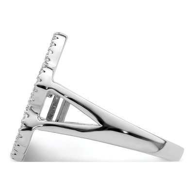 Sterling Silver CZ Paw Print Ring – view 5
