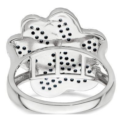 Sterling Silver CZ Paw Print Ring – view 7