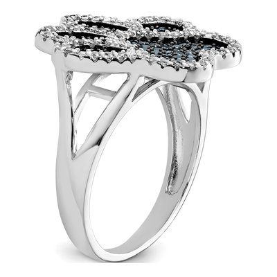 Sterling Silver CZ Paw Print Ring – view 8