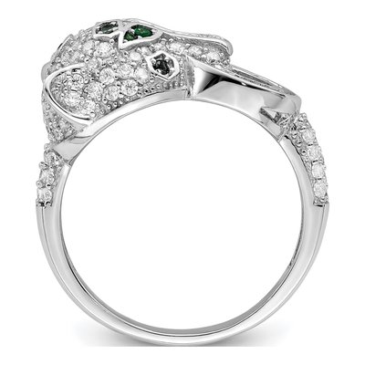 Sterling Silver CZ Cheetah Ring – view 3